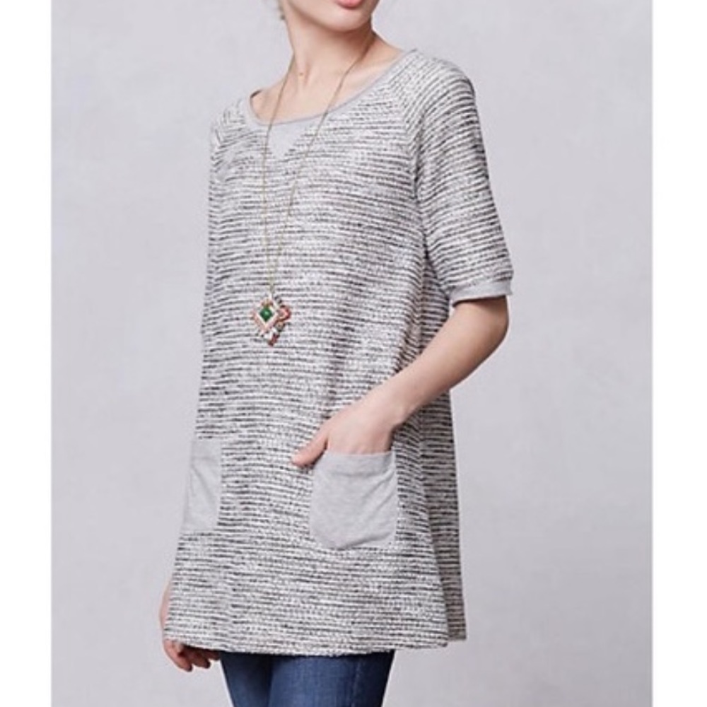 Anthropologie Meadow Rue Nubby Boucle Tweed Tunic